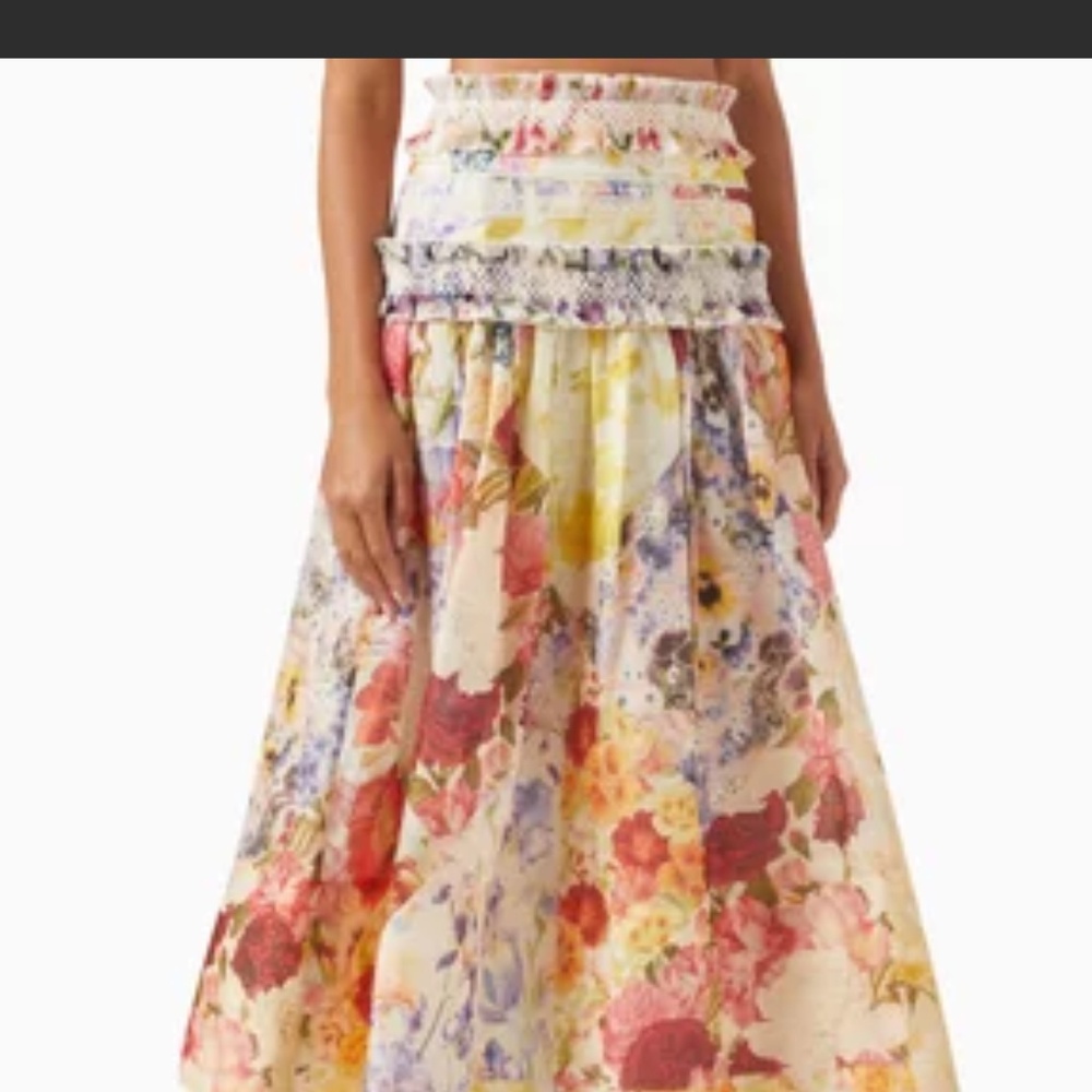 Zimmermann Wonderland Smocked Skirt, NWT